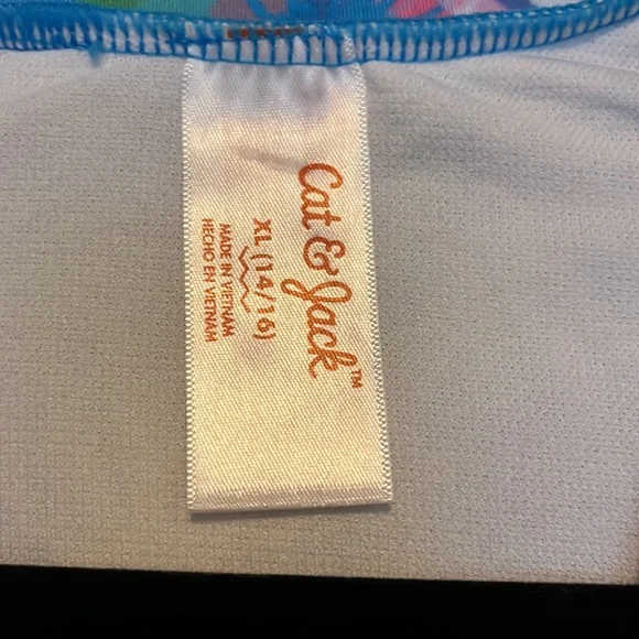 Cat & Jack NWT Girls 14/16 Rash Guard Swim - Picture 3 of 7